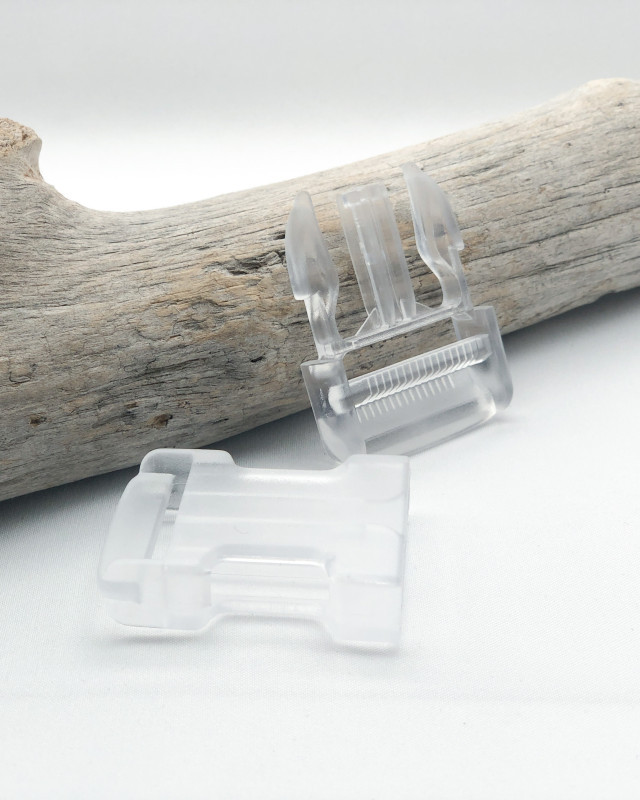 Boucle Clip transparent 25mm